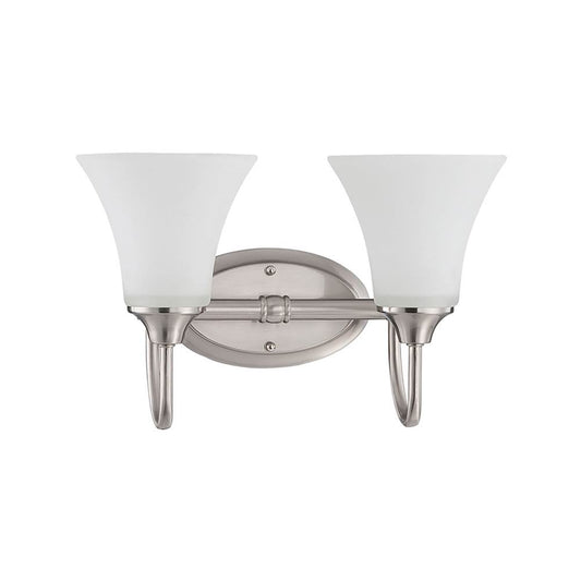 Sunset Lighting 2-Light Darby Vanity 100W MB Satin Nickel F18042-80