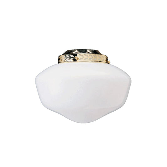Concord Fans Light kit 1-13W 8-1/8" Schollhouse Glass Fan Light Kit Bb-Polished Brass YG-9CG-S-BB