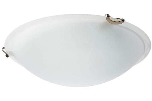 Luminance 9.75" Satin Nickel Integrated LED Flush Mount w/ Alabaster Glass F9911-53