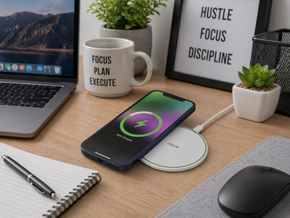 iHome Wireless Charging POWERPAD 15 Watts Fast Charge, Slim - Model 2IHQI1052W0L2