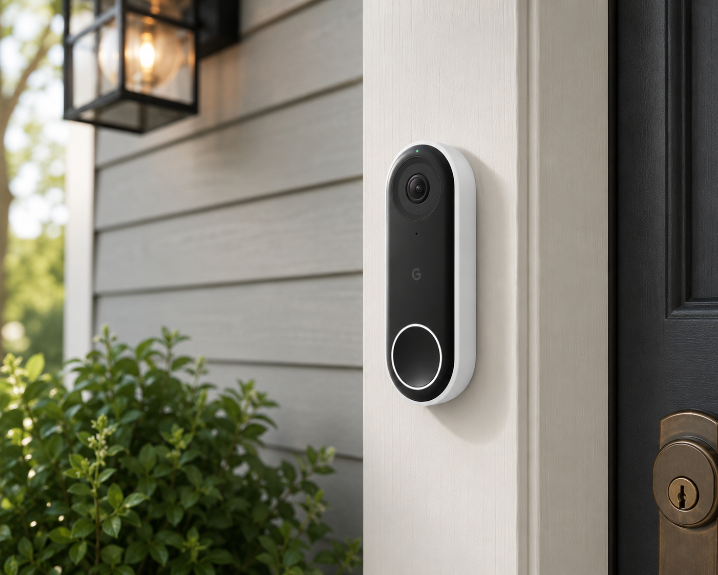 Google Nest Doorbell (Wired) Smart Wi-Fi Video Doorbell - Black NC5100US