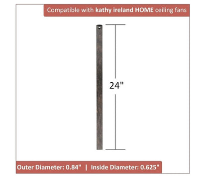Emerson Ceiling Fan Downrod 24" Long Distressed Bronze CFDR2DBZ