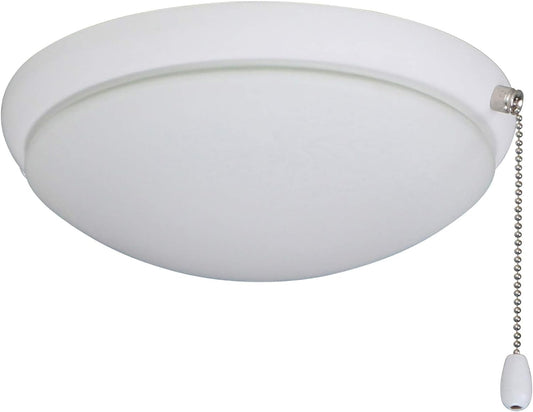 kathy ireland HOME by Luminance Moon Opal Matte Glass 2-Light White LED Ceiling Fan Light Kit LK65SW