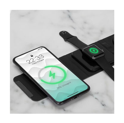 iHome 3-in-1 Foldable Wireless Charging Pad with USB-C Wall Charger and USB-C to A Cable 2IHQI2233D0L2