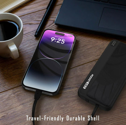 Pocket Juice Endurance 10K Portable 10000 mah Power Bank and Charger with USB-C and Lightning Cables 9009-2