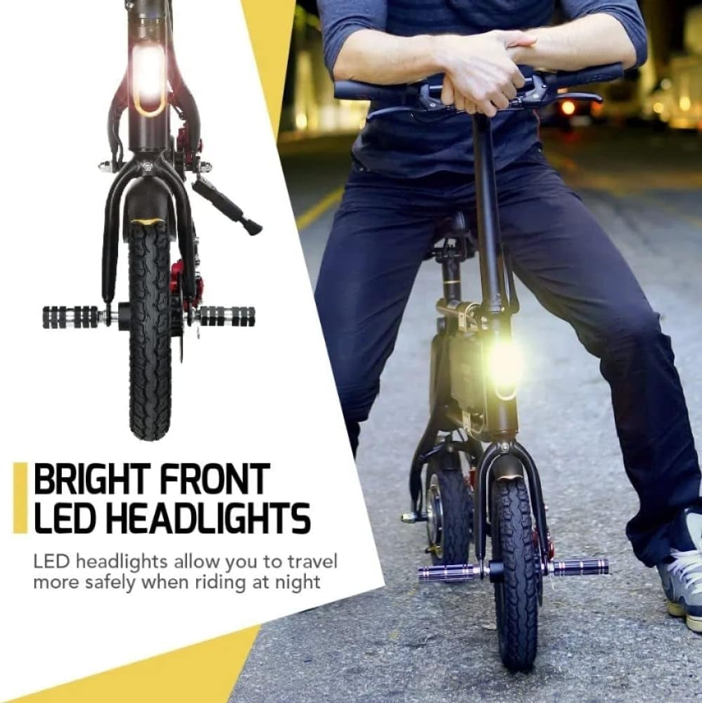 Swagtron SwagCycle SC-1 250W Electric Bike Black with Collapsible Frame and Handlebar Display 30512-2