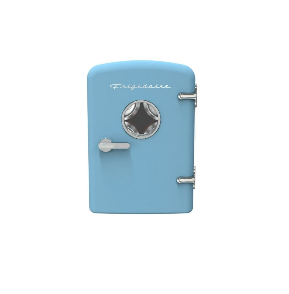 Frigidaire 9 Cans / 5L Compact & Portable Beverage Refrigerator EFMIS2175-BLUE, Includes 110V home power cord & 12V DC car adapter