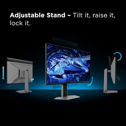 TCL 32" G64 Series QHD HDR QD-Mini LED, 2560x1440, 180Hz, 1ms GTG, AMD FreeSync, Built-In Stereo Speakers, Adjustable Stand, Gaming Monitor Black and Gray 32G64