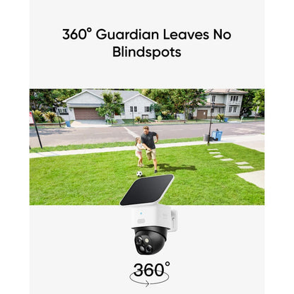 eufy Security S340 Outdoor Pan & Tilt Dual Camera with Solar Panel T81701W1