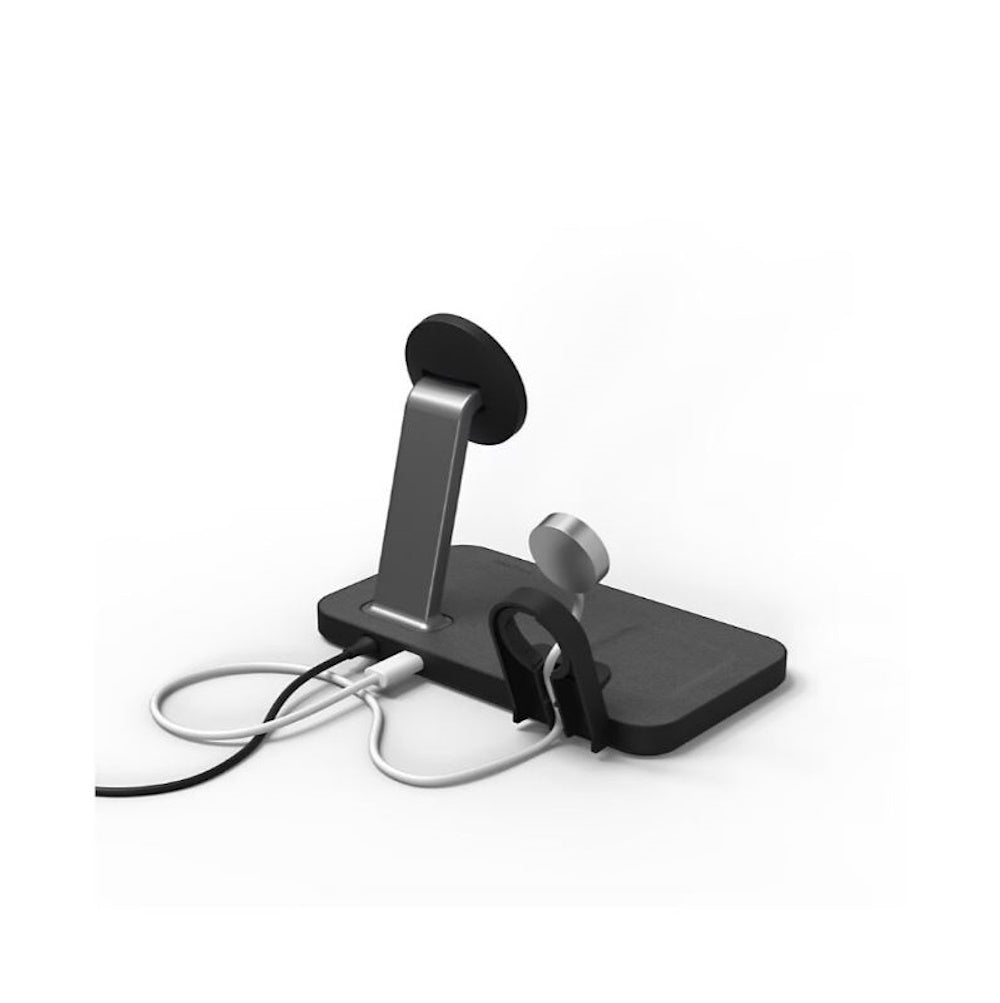 Mophie Snap+ 3-in-1 Charging Stand with Watch Adapters SNP-3N1-BYO Black