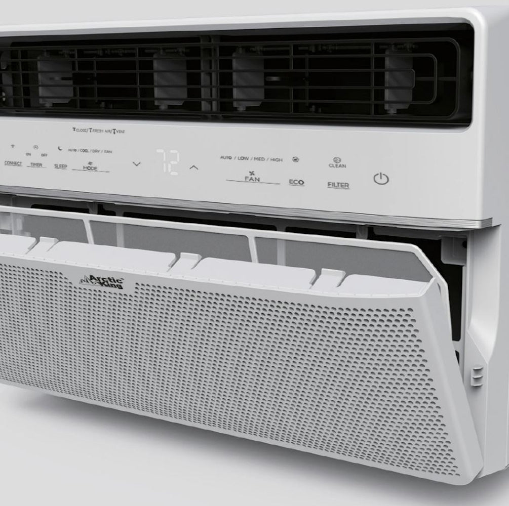 Arctic King 10,000 BTU Smart Window Air Conditioner, Cools Rooms up to 450 Sq. Ft., White RMWK10WR