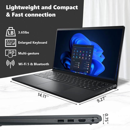 Dell - Inspiron 15 - 15.6" 2K Touchscreen Laptop - Intel Core i7 1255U - 16GB/ 1TB - Carbon Black I3520-7896BLK