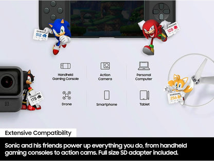 Samsung PRO Plus Sonic The Hedgehog + Adapter 256GB microSDXC MB-MD256SA/LC1