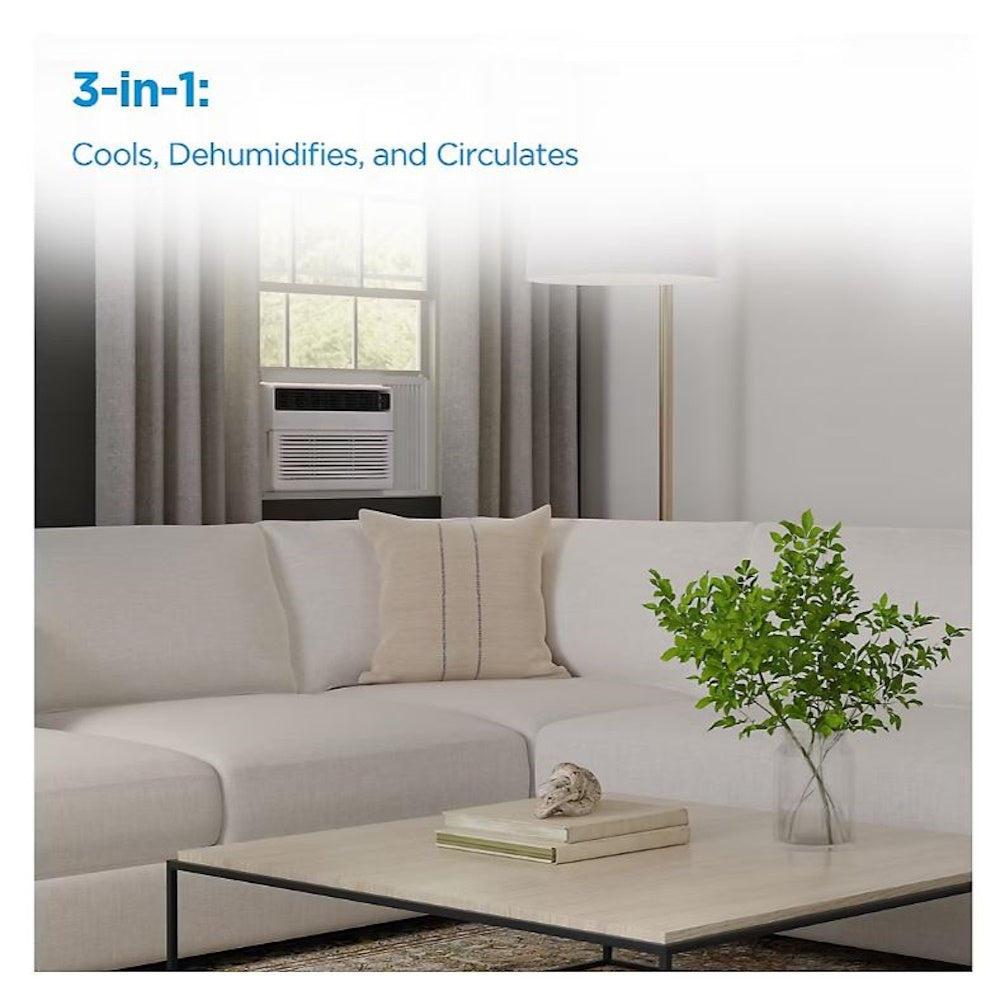 Midea Smart 12,000 BTU 550 Sq. Ft. Window Air Conditioner, 3-in-1 Comfort: get cooling, dehumidification, & fan modes, with Air Directional Louvers MAW12S1JWT-B