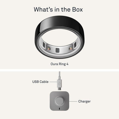 Oura - Ring 4 - Smart Ring - Size Before You Buy with OR4 Sizing Kit - Size 9 - Black JZ90-54144-09
