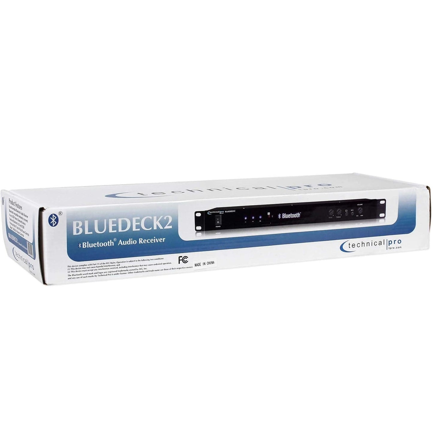 Technical Pro BLUEDECK2 Rack Mountable DJ/Pro Audio Bluetooth Receiver