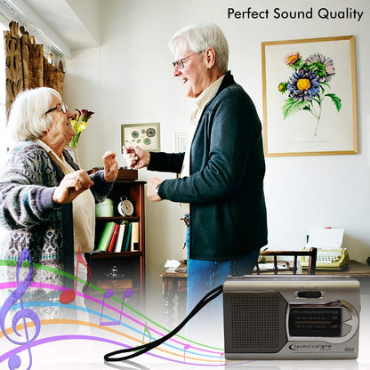 Technical Pro AM FM Radio Portable Speaker, Battery-Powered Handheld Radio
