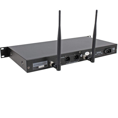 Technical Pro WM1201 Professional 2-Channel UHF Dual Wireless Microphone System