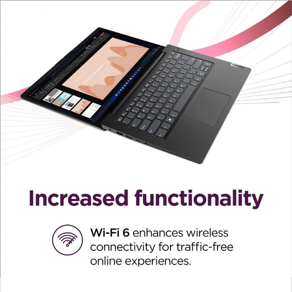 Lenovo V14 G5 Hybrid Work Laptop - 14" FHD Display - Core 7-240H - 16GB/ 512GB Storage Win 11 Home Black 83HDA06GUS
