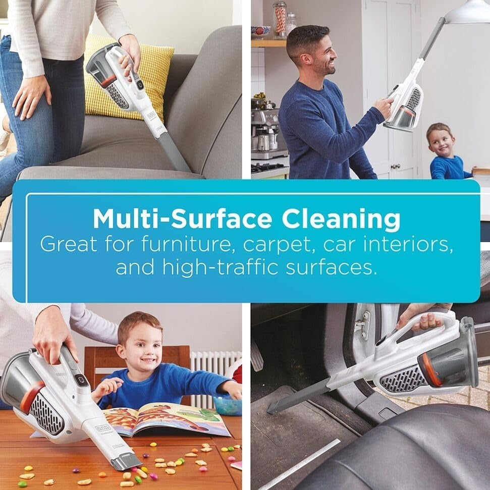 BLACK+DECKER Dust Buster Hand Held Vacuum Cordless Rechargeable, Portable Vacuum for Car HHVK320J10
