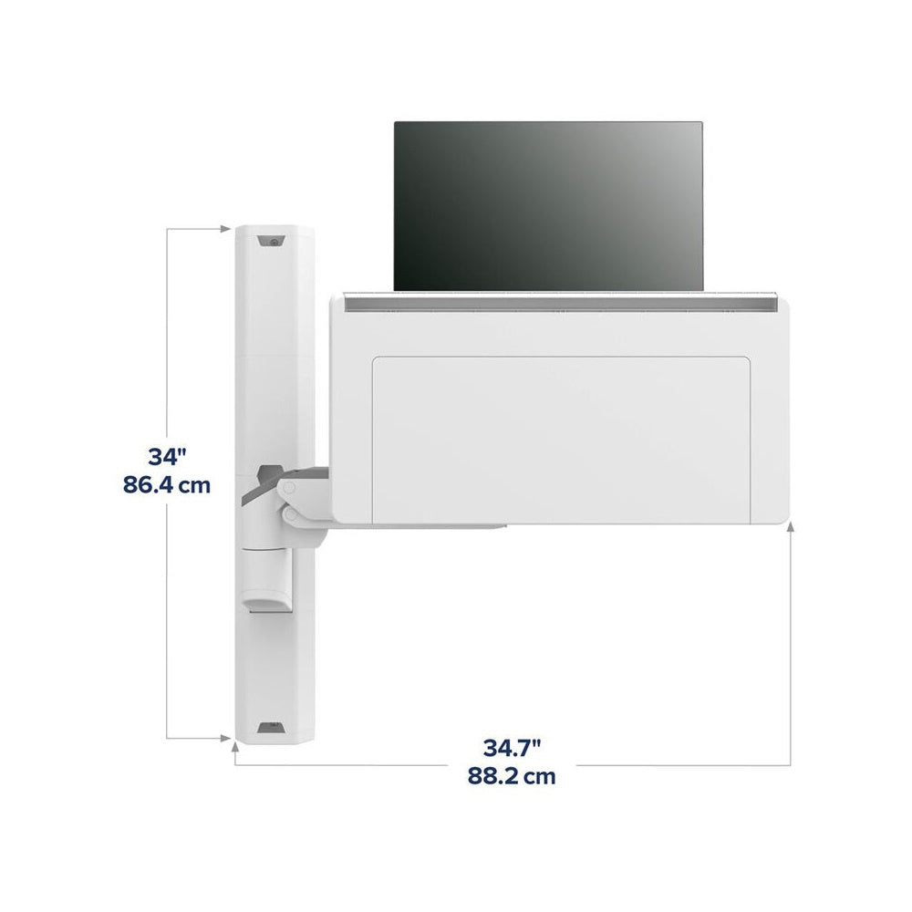 Ergotron CareFit Combo System with Worksurface Snow White 45-619-251
