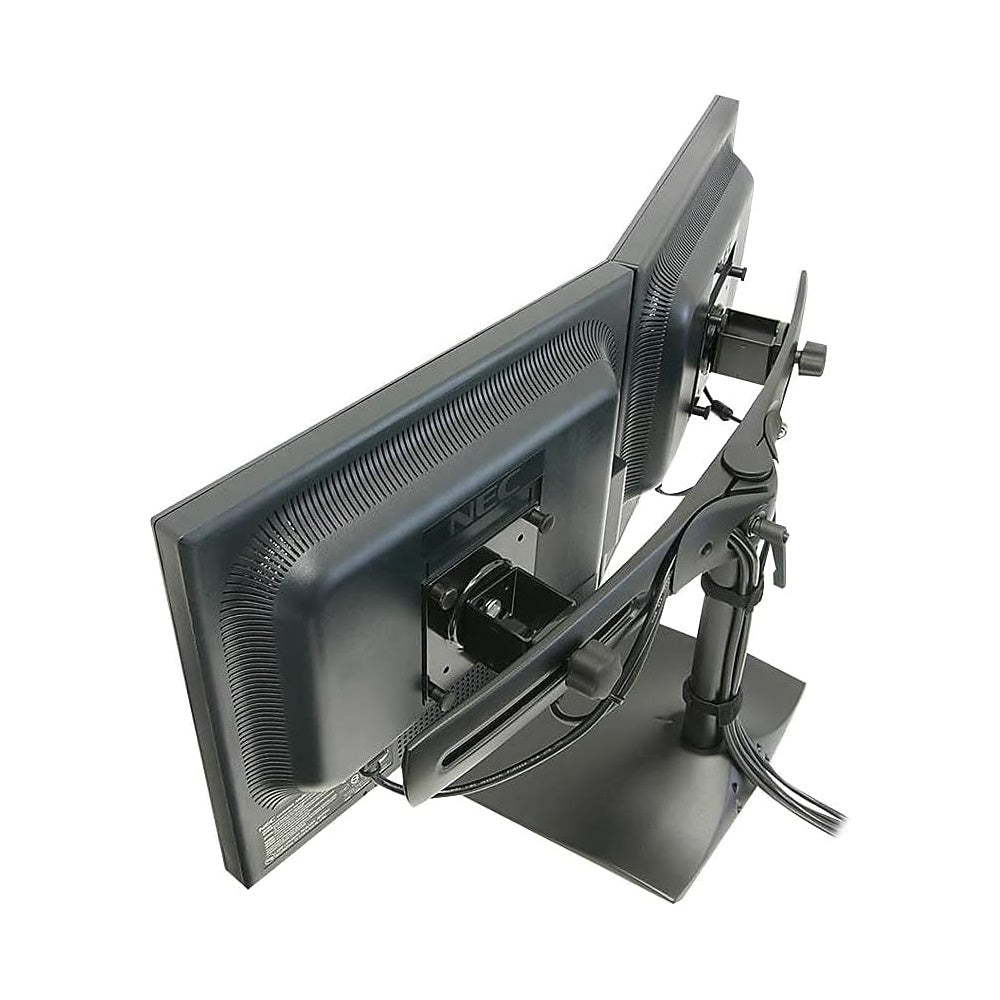 Ergotron DS100 Dual-Monitor Desk Stand, Horizontal, Black 33-322-200