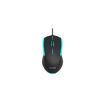 Philips Momentum SPK9314 Wired Gaming Mouse – 1200 DPI Optical Sensor, 500Hz Polling