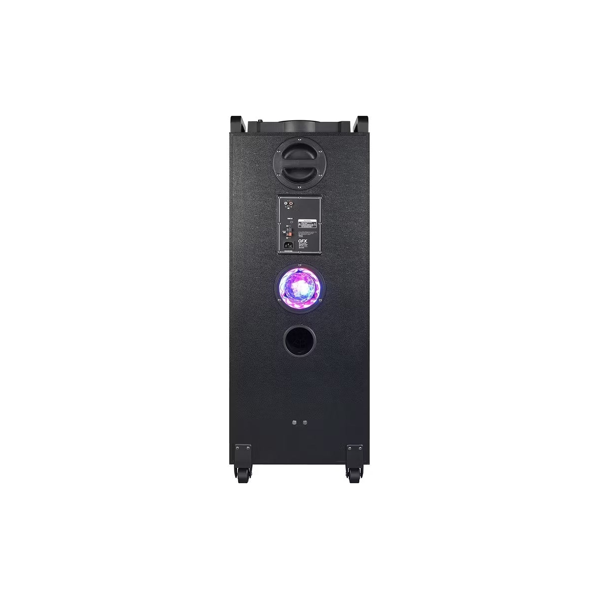 QFX Dual 12" Rechargeable Bluetooth Speaker System with Surround LED Party Lights & Graphic Display PBX-1260E