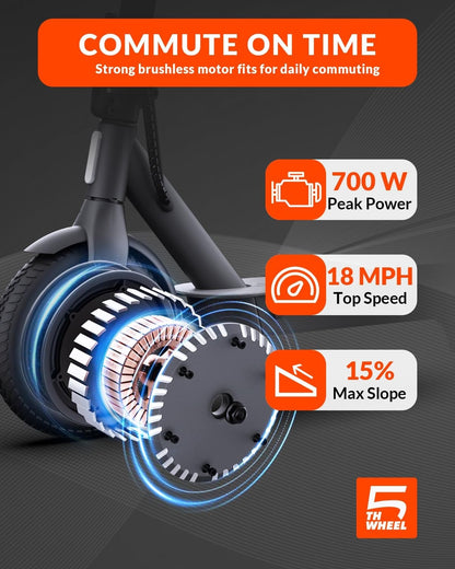 5TH WHEEL V30PRO Electric Scooter - 350W Motor, 18 mph, 20 Mile Range, 265 lbs. Capacity