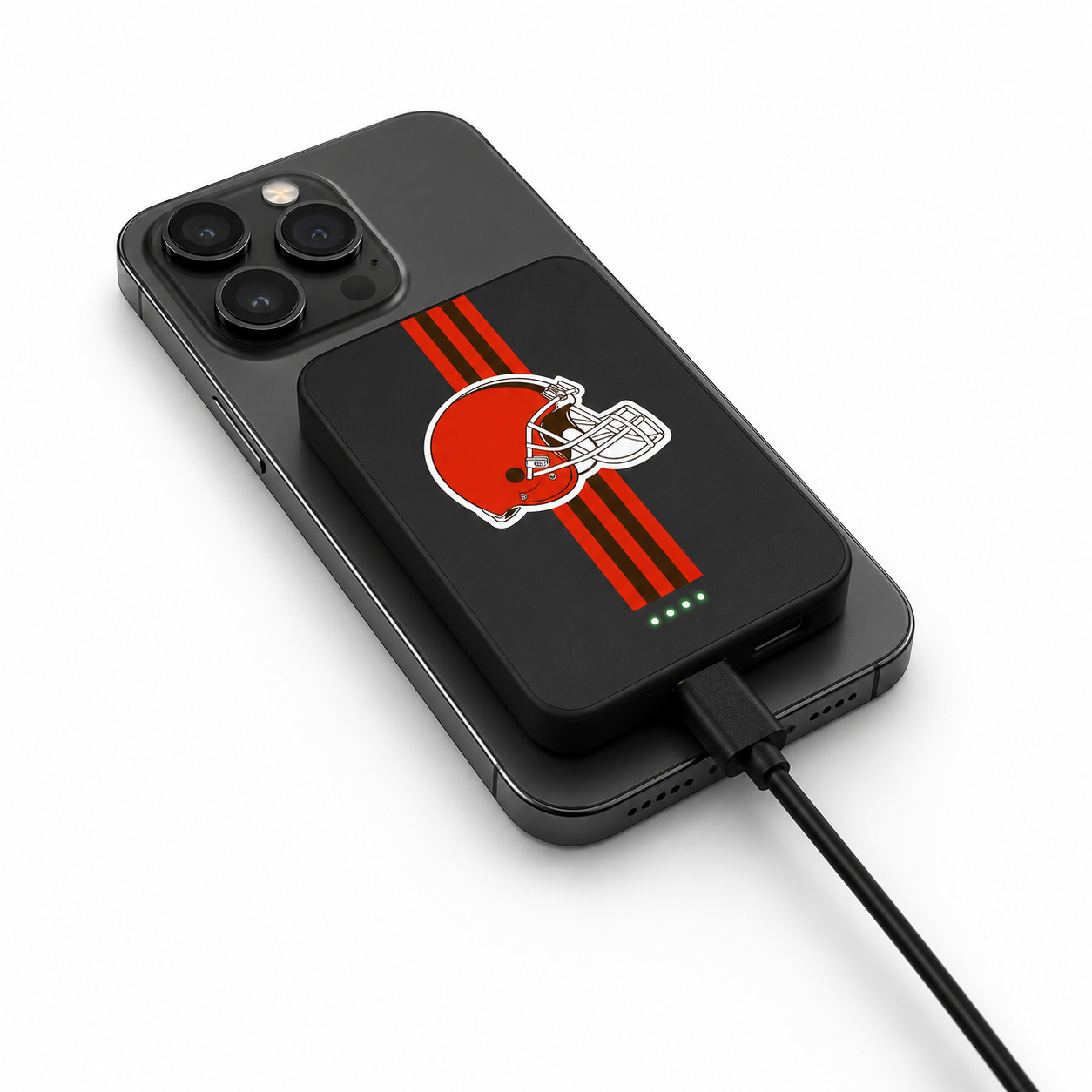 NFL Cleveland Browns Magnetic Wireless Power Bank 2 Pack NFL-PGM2PK-BRNS