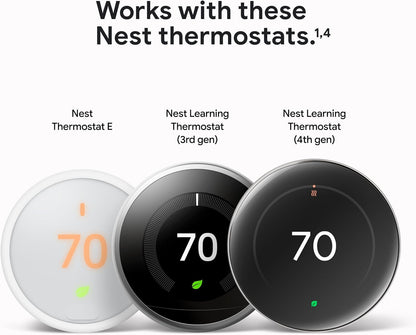Google - Nest Temperature Sensor (2nd gen) 1-pack - Porcelain GA05552-US