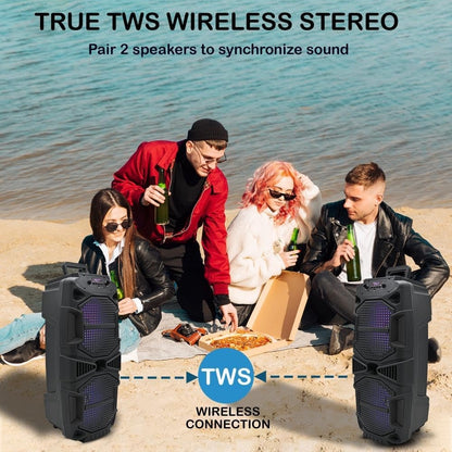 Technical Pro SPARK28 Rechargeable LED Bluetooth Speaker with TWS