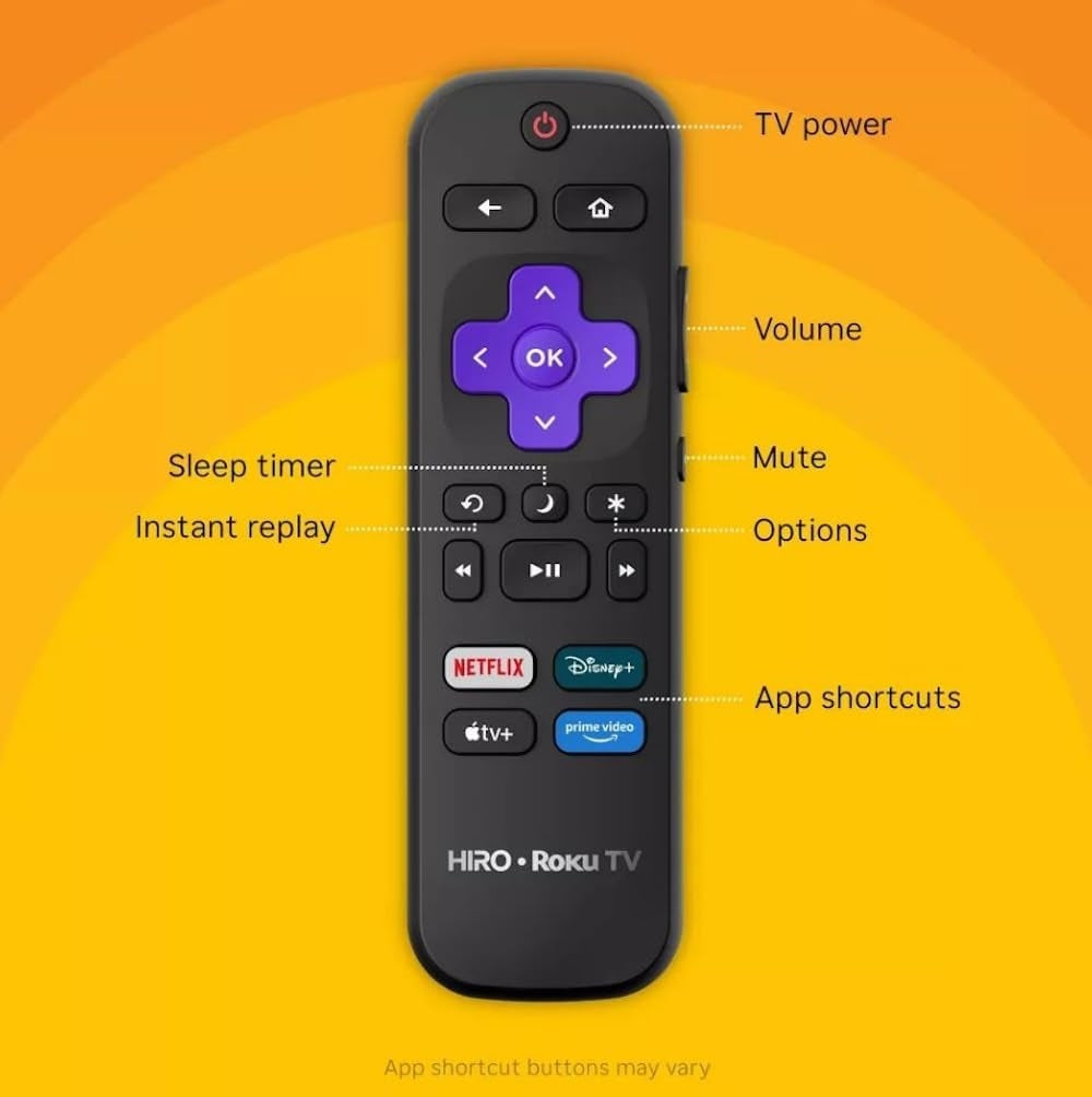 Hiro 55" 4K HDR Smart TV Flat Screen LED Television with Roku TV and Dolby Audio Streaming H55D4C4