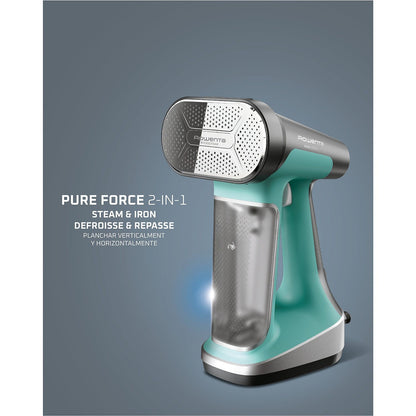 Rowenta Pure Force 2in1 Steamer & Iron: Powerful 1875 Watts, Vertical Steaming & Horizontal Ironing, Auto-off