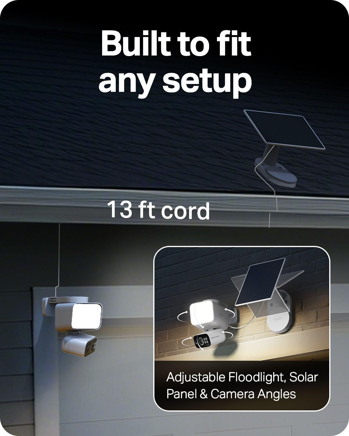 TP-Link Tapo C615F Kit 2K Solar-Powered Floodlight Pan & Tilt Security Camera Kit