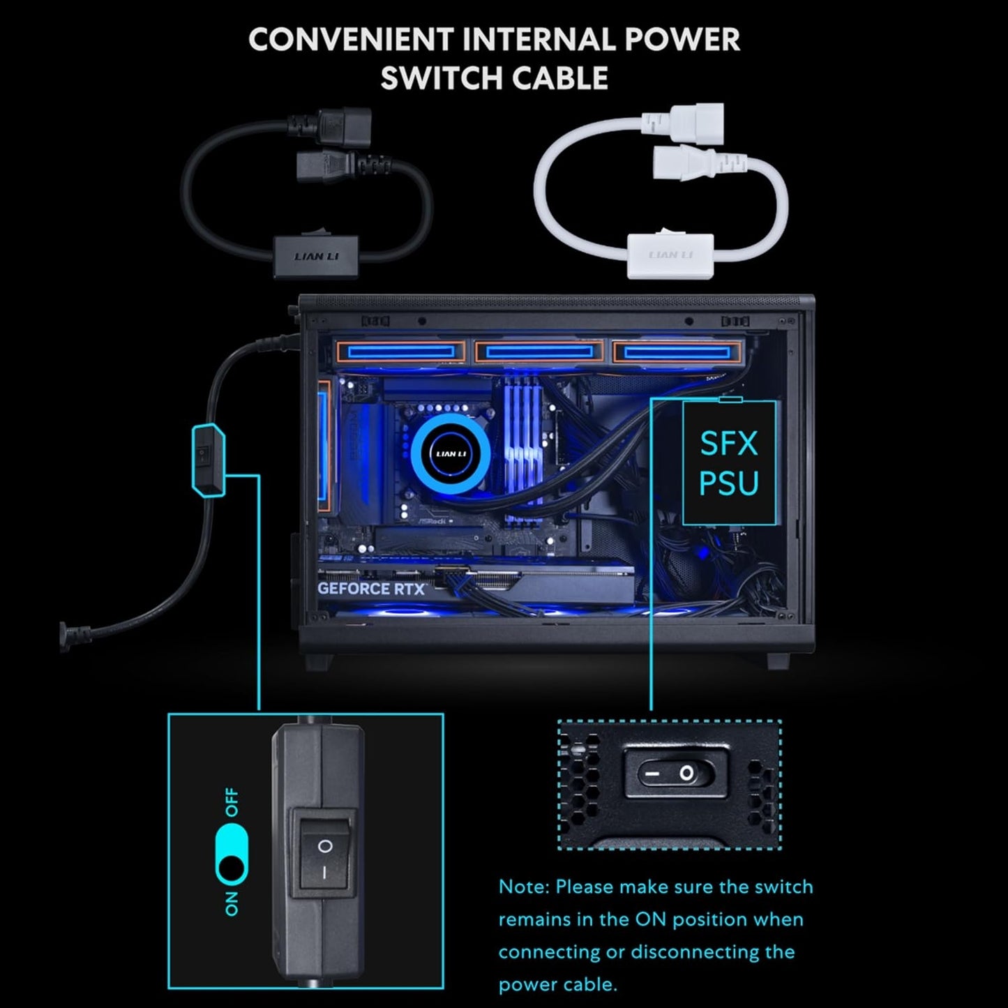 Lian Li 1000W Platinum Power Supply-SFX Form Factor-Black-SP1000P.B