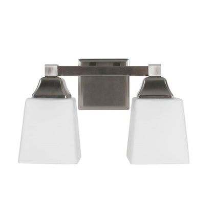 Sunset Lighting LED 2-Light Vanity 8W 3000K 1040Lm Non-Dim Bright Satin Nickel F6102-80