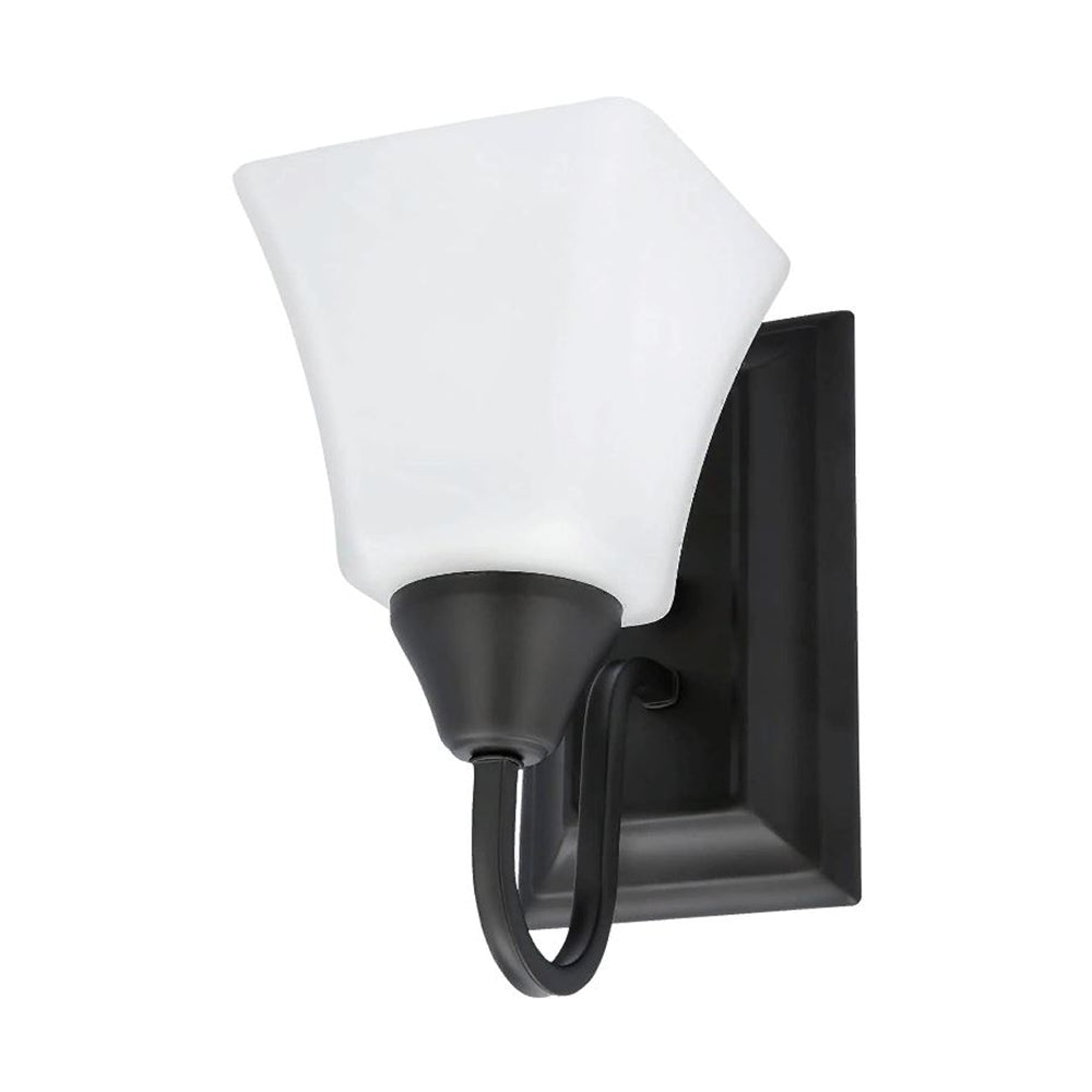 Luminance Square Lexington Vanity 1-Light Wall Sconce | Black and White - F3681-31