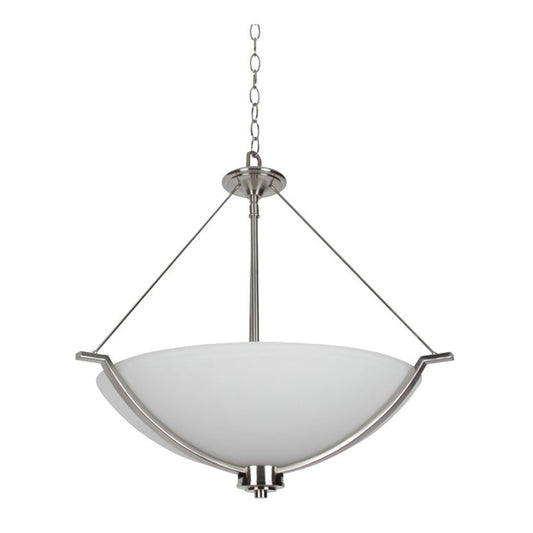 Sunset 3-Light Pendant 100W MB Bright Satin Nickel F17007-80