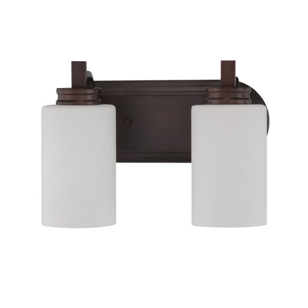 Sunset Lighting Dalton 2-Light Vanity 100W Opal Etched Glass With Provincial Bronze Finish F18012-64