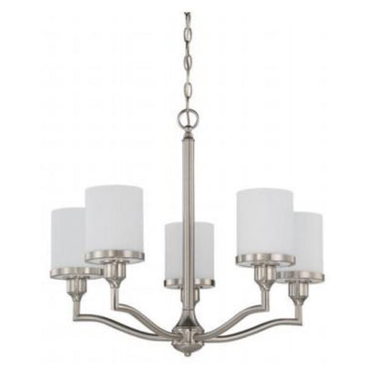 Sunset Lighting 5-Light 100W Payton Chandelier Bright Satin Nickel  F21005-80