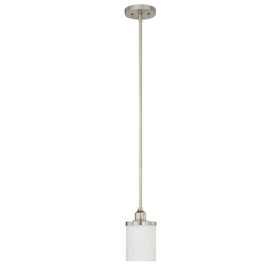 Sunset 1-Light Mini Pendant 60W Bright Satin Nickel 60W F21010-80-60W