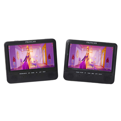 Proscan 7" Dual Screen Portable CD DVD Player w/ SD Card slot, USB port PDVD7751-B