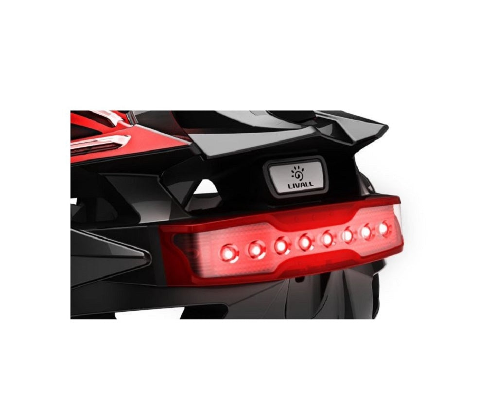 Livall BH100 Bling Biking Cycling Smart Helmet w/ Volume Control LED Turn Signals, Red, Large BH100-15006