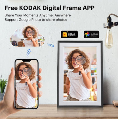 KODAK 10" Digital Photo Frame WiFi 32GB Touch-Screen Automatic Rotation RCF-1018