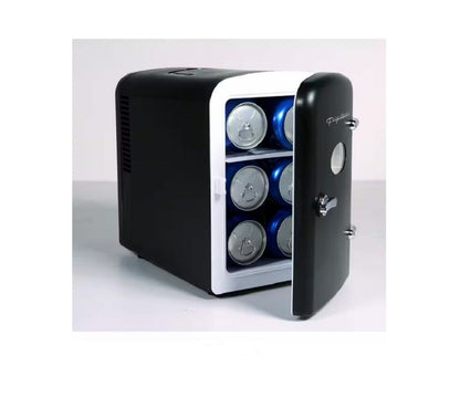 Frigidaire 9-Can & 5-liter Retro Mini Refrigerator Beauty Cooler Black EFMIS173-BLACK