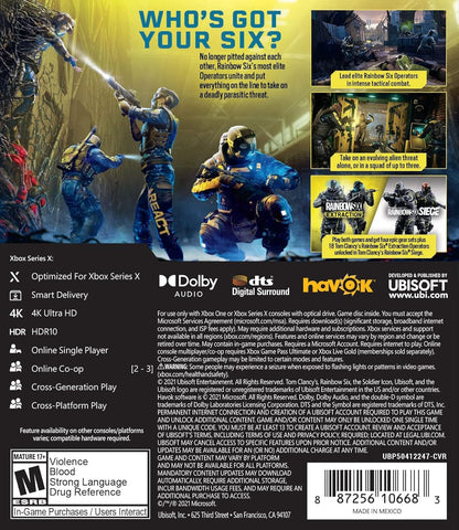 Tom Clancy's Rainbow Six Extraction Standard Edition - Xbox Series X, Xbox One UBP50412247