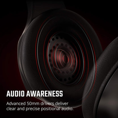 Acer Nitro Gaming Headset with Flexible Omnidirectional Mic, Adjustable Headband, Black NHW820