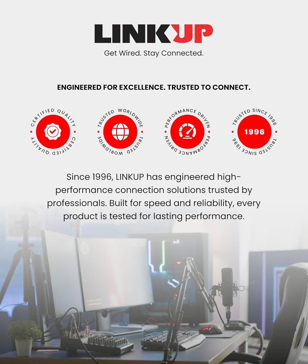 LINKUP PCIe 5.0 Riser Cable Vertical GPU Mount Double Reverse, 14cm AG-P5-3SR-010B