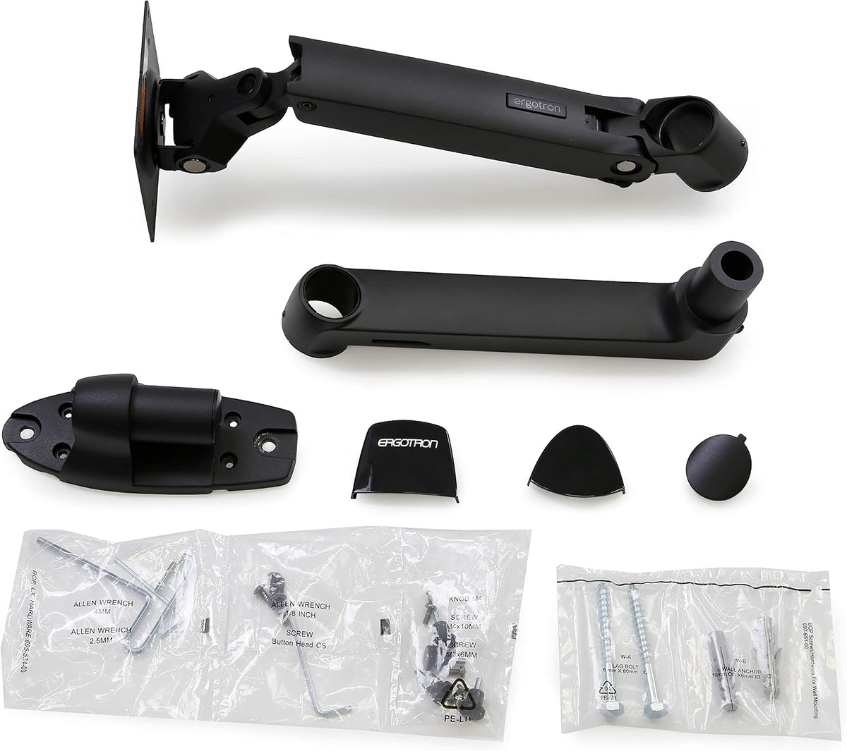 Ergotron LX Wall Mount Monitor Arm for Monitors Up to 34 Inches Matte Black 45-243-224